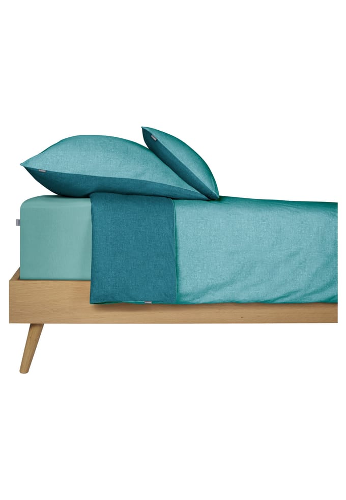 Omkeerbaar beddengoed, 2-delig, Renforcé blauw-groen - SCHIESSER Home 135*200