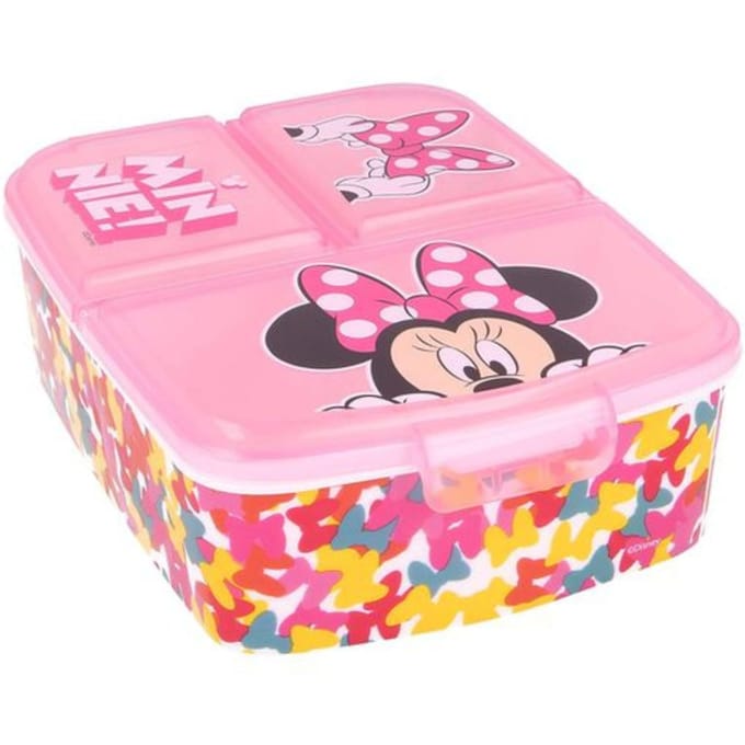 Minnie Mouse broodtrommel - roze - 3 vaks lunchbox - Disney