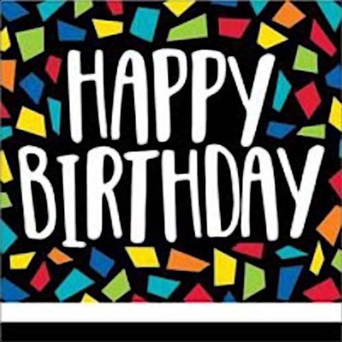 Haza Original Servetten Happy Birthday 33 X 33 Cm Papier 16 Stuks