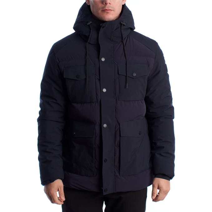 Heren Gevoerde Parkajack met Kap US40127016