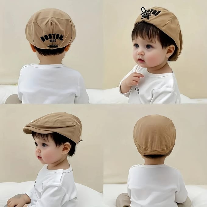 @ Lu’s Today® – Basic Kids Essentials – kinder pet - kinder baret - baker boy pet - khaki - 1-3 jaar - @ Lu’s Today™ – Kids Essentials