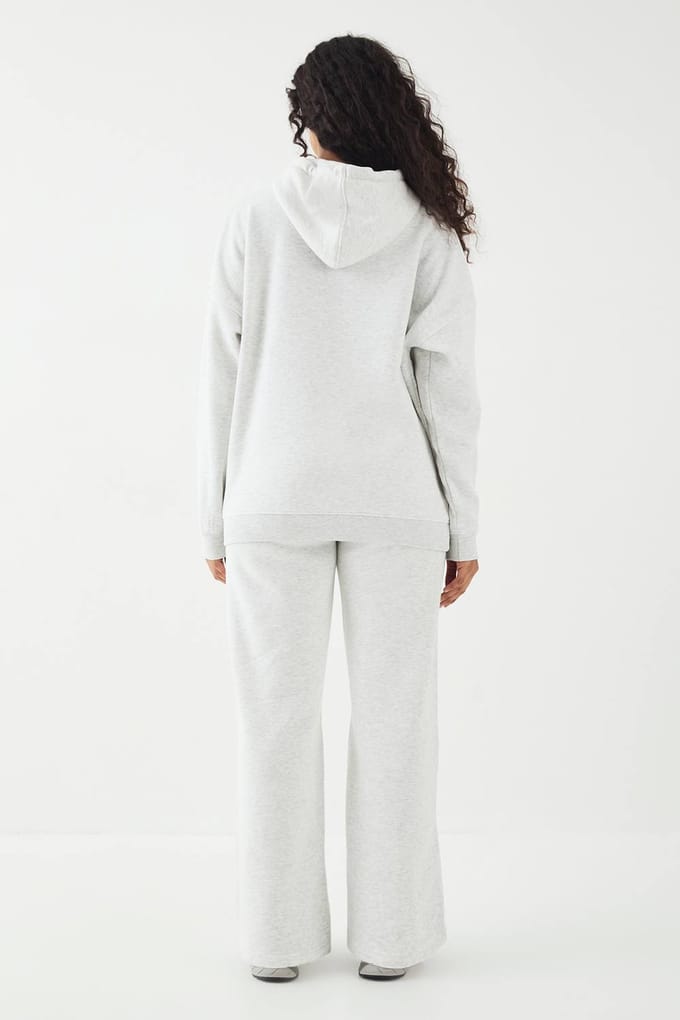 Dames DSGN Studio Geborduurd Straight Leg Joggingbroek | Ash Grey | Maat: XL