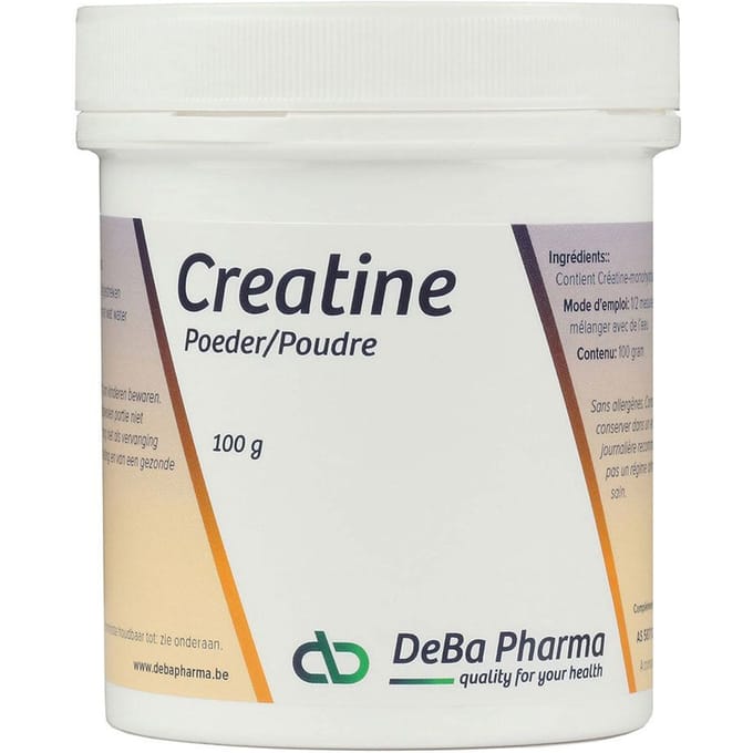 DeBa Pharma Creatine Monohydraat Poeder Oplosbaar 100 voor bereiding van een orale suspensie