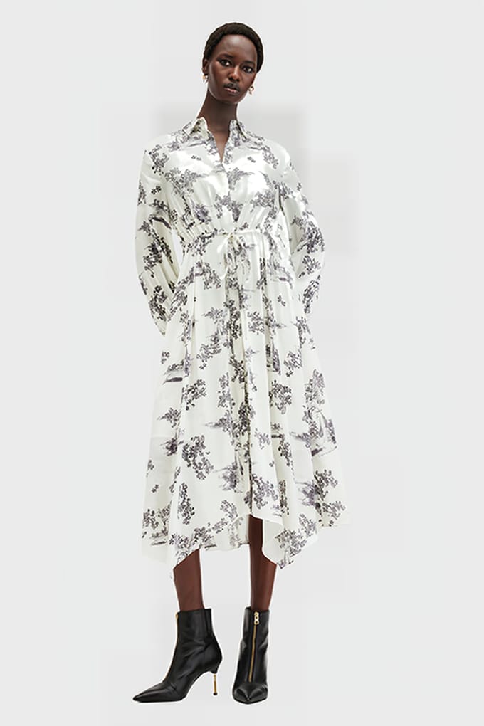 AllSaints Skye Dress Maria Off White Maat: 2 | Blousejurken Outlet | Dames | Creme