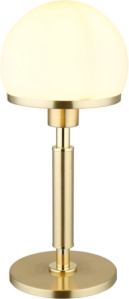 Globo Tafellamp Haku goud met wit glas - 21954M