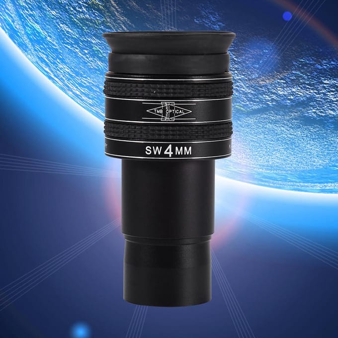 Oculaire Planétaire pour Objets du Ciel Profond Noir 4mm 1.25 58 Degrés Pour Télescope JS black