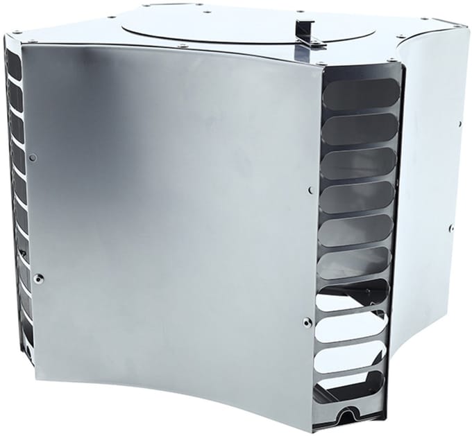 RVS schoorsteenkap hoog Quattro