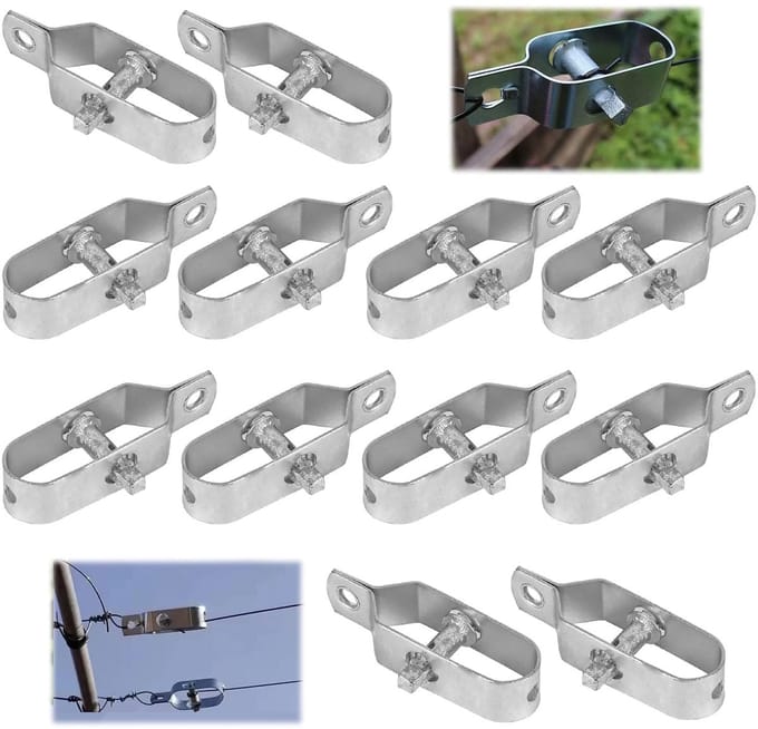Hekspanners en Draadspanners - Verzinkt - 12 stuks - 90 mm