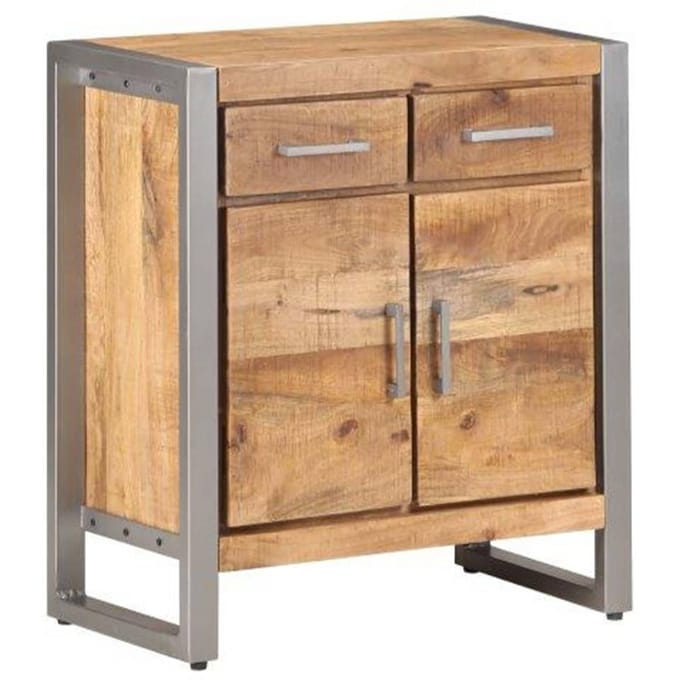 vidaXL - Dressoir - 60x35x72 - cm - ruw - mangohout
