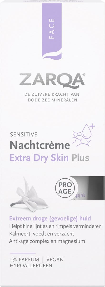 ZARQA Nachtcrème Extra Dry Skin Plus - 50ml - Hypoallergeen