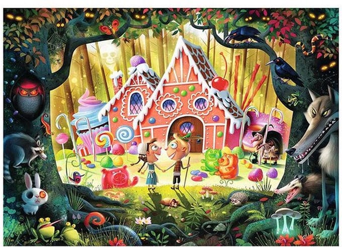Ravensburger puzzel legpuzzel Hans en Grietje - 1000 stukjes fantasie.