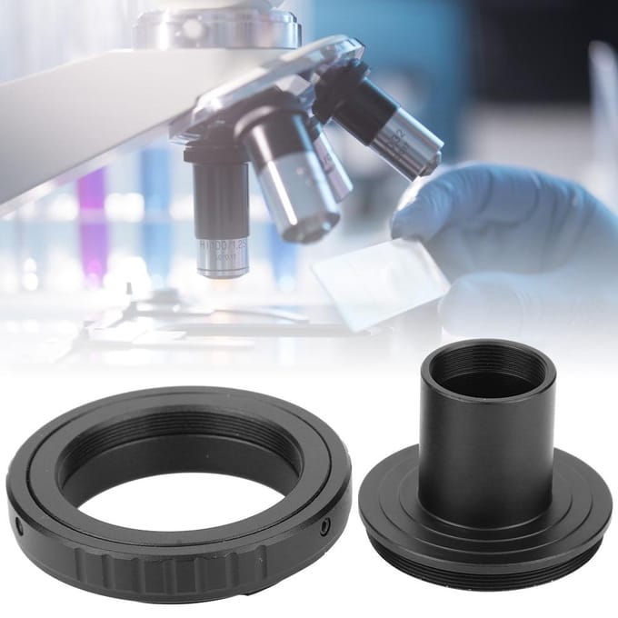 Aluminiumlegering Adapterring voor 23,2 mm T-Mount Microscoop naar voor Pentax PK Mount Camera black