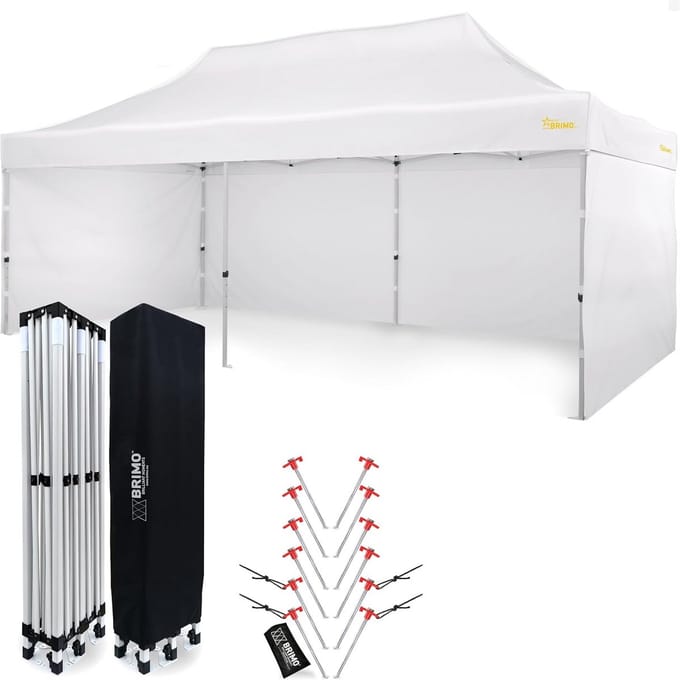 Waterdichte partytent 3x6 m met opvouwbaar ontwerp en sterke stabiliteit