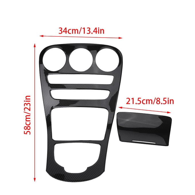 Cache Décoratif de Panneau de Console Centrale pour Benz Classe C W205 Classe GLC W253 15 18 black