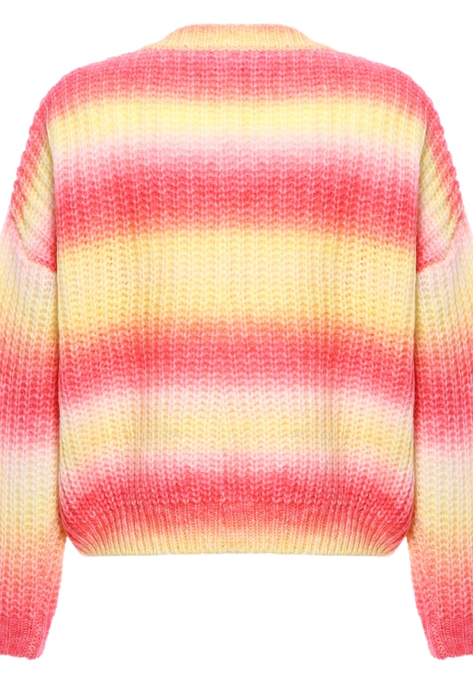 Mymo Jumper Dames ROZE GEEL VEELKLEURIG