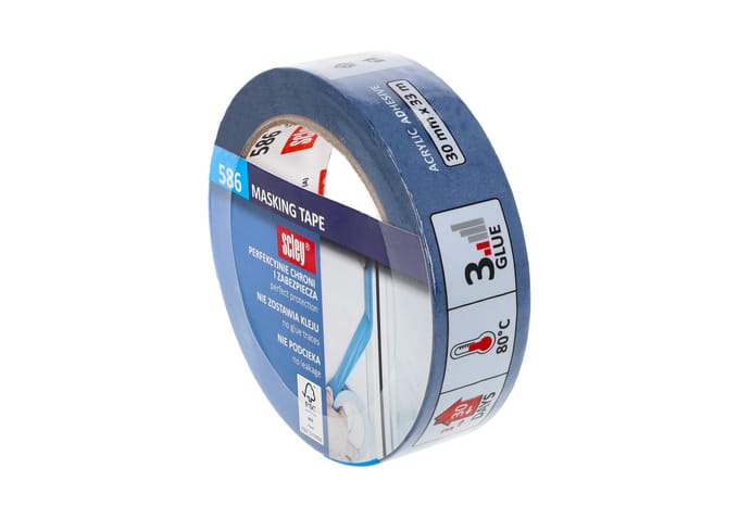 Scley Blauwe SchilderTape 30mm x 33m - Ideaal voor Delicate Oppervlakken