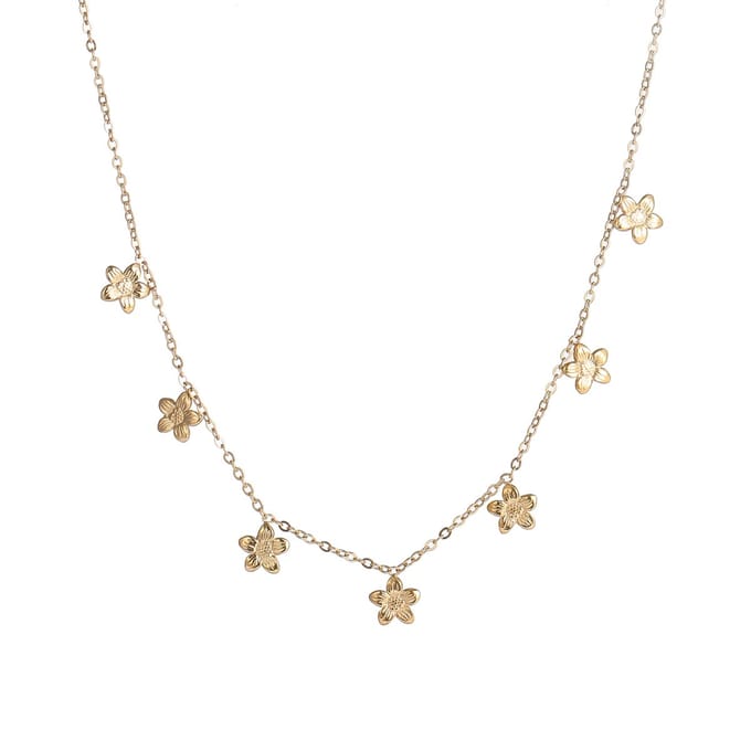 Go Dutch Label Collier Daisies Goudkleurig