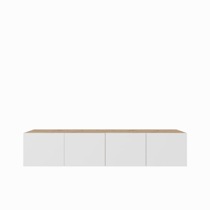 TV-kast Leo 200 (2x100) cm (artisan + wit)