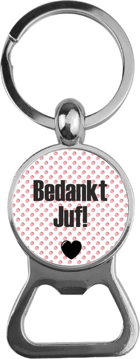 Bieropener Glas -  Bedankt Juf