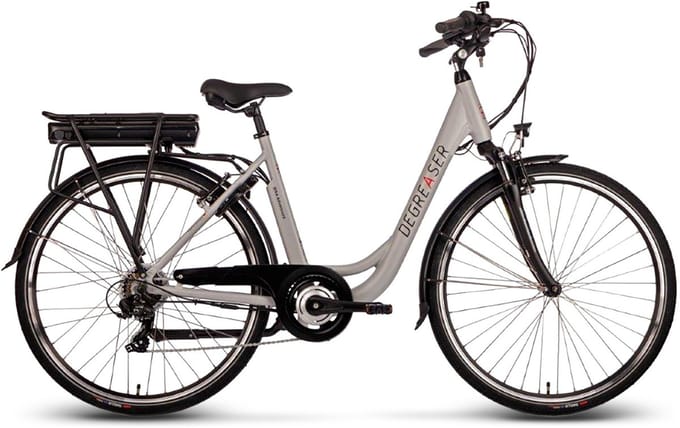 Saxonette Degreaser elektrische fiets - dames ebike 50 cm 10.4 Ah 7sp zilver