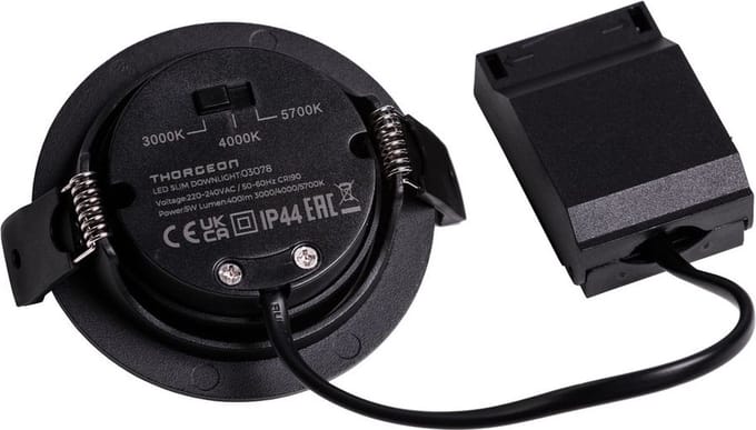 Thorgeon LED Slim Downlight Black 5W 70-75 mm cutout Driver included