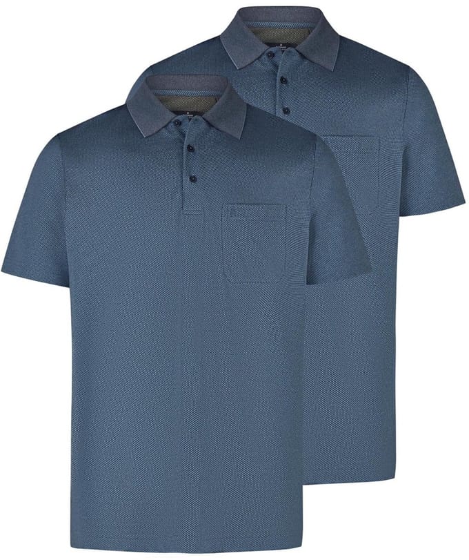 RAGMAN Heren poloshirt 2 pack Basic