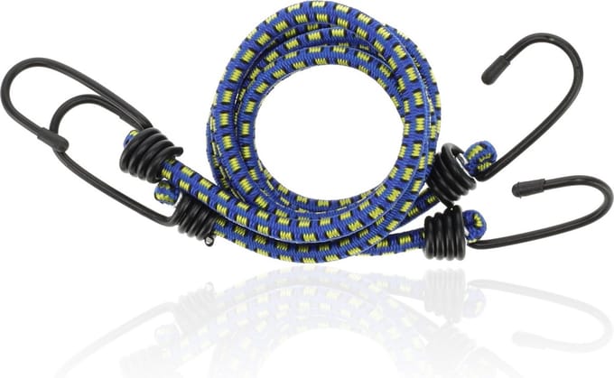 Snelbinder 2 Stuks - Blauw&Geel - 4 Haken -80 cm - Ø10 mm
