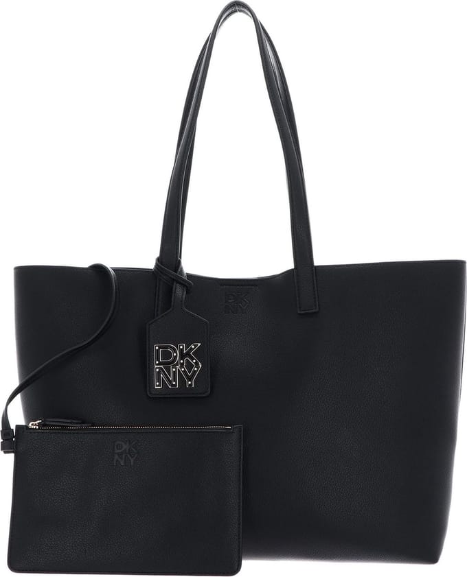 DKNY Leren Shopper Milan Prk Slope Bag Blk / Gold Zwart