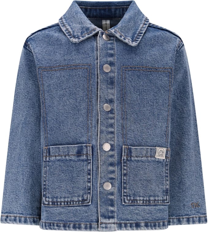 The New Chapter - Noï denim jacket pink - Blauw - Maat 110