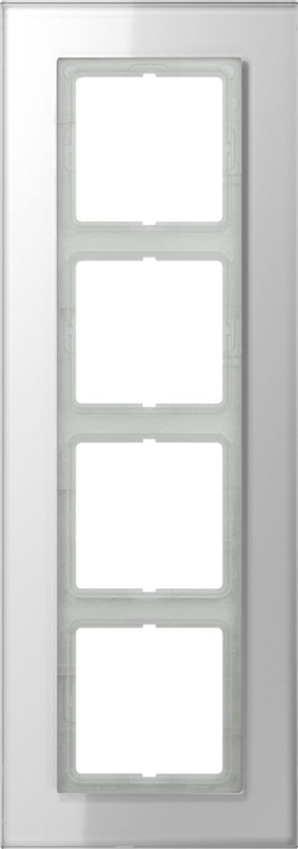 JUNG LS-plus afdekraam 4-voudig glas alpin wit (LSP984GLWW)