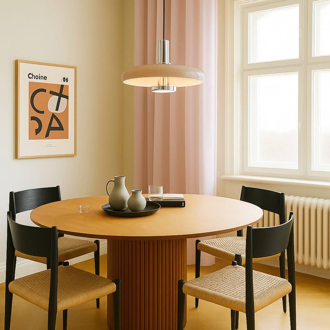 Lindby - hanglamp - 1licht - Metaal - H: 3.6 cm - E27 - beige
