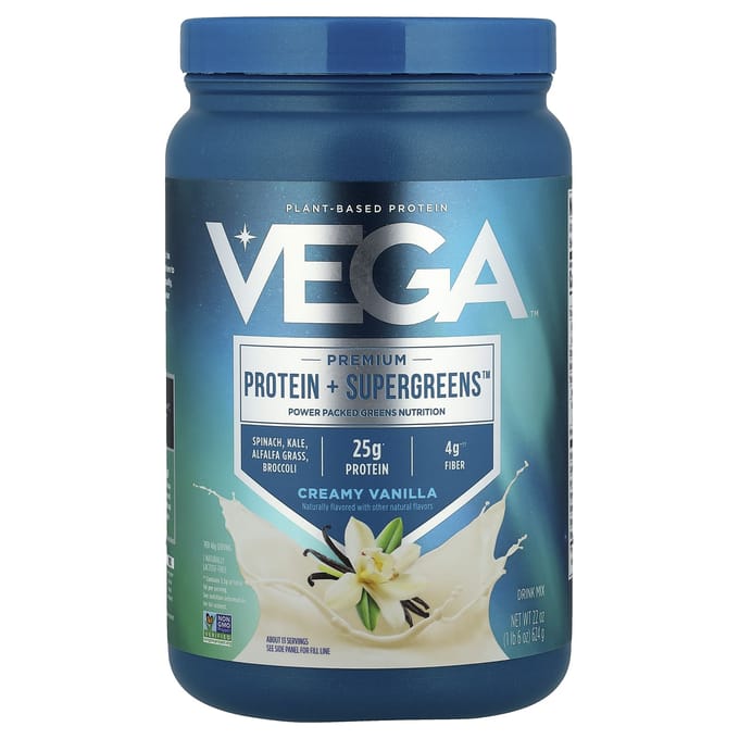 Premium Eiwit + Supergroenten™, Romige Vanille, 624G (1 pond 6 ons)