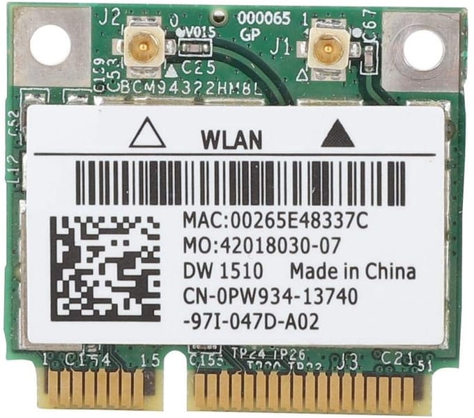 WiFi dual band 300 Mbit/s mini PCI-E draadloze netwerkkaart 802.11ABGN - voor E4200 E5500 - Windows 2000 XP VISTA 7 - 32-bits 64-bits .