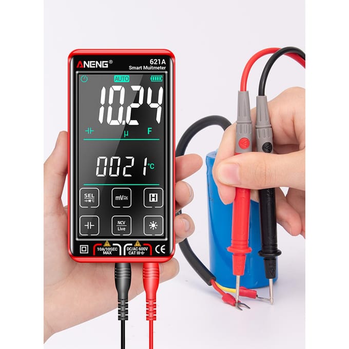 ANENG 621A Touchscreen Intelligente Digitale Multimeter 9999 Tellingen Automatisch Bereik Oplaadbaar Draagbaar