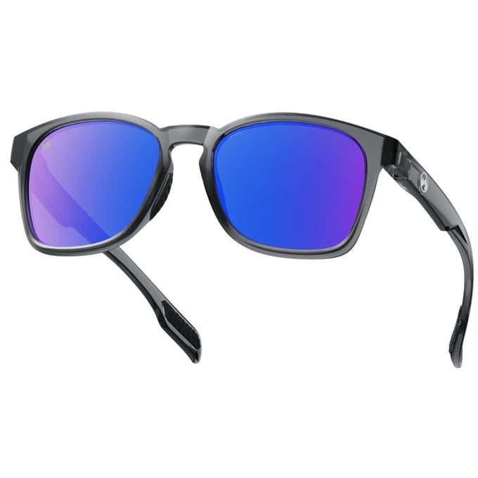 MowMow Vortex Zonnebril - Gepolariseerd - Heren - Dames - Grijs transparant frame