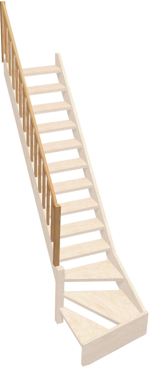 Kordo - Balusters voor kwartdraaitrap - Normandie - Vurenhout