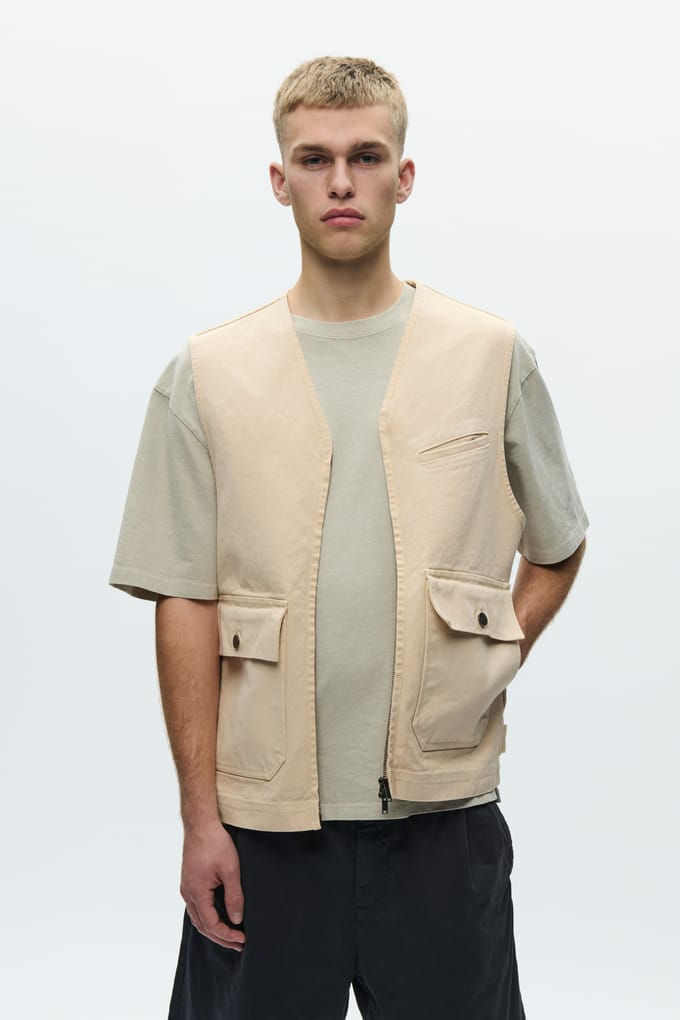 Bodywarmer met tweewegrits model 'Bow'