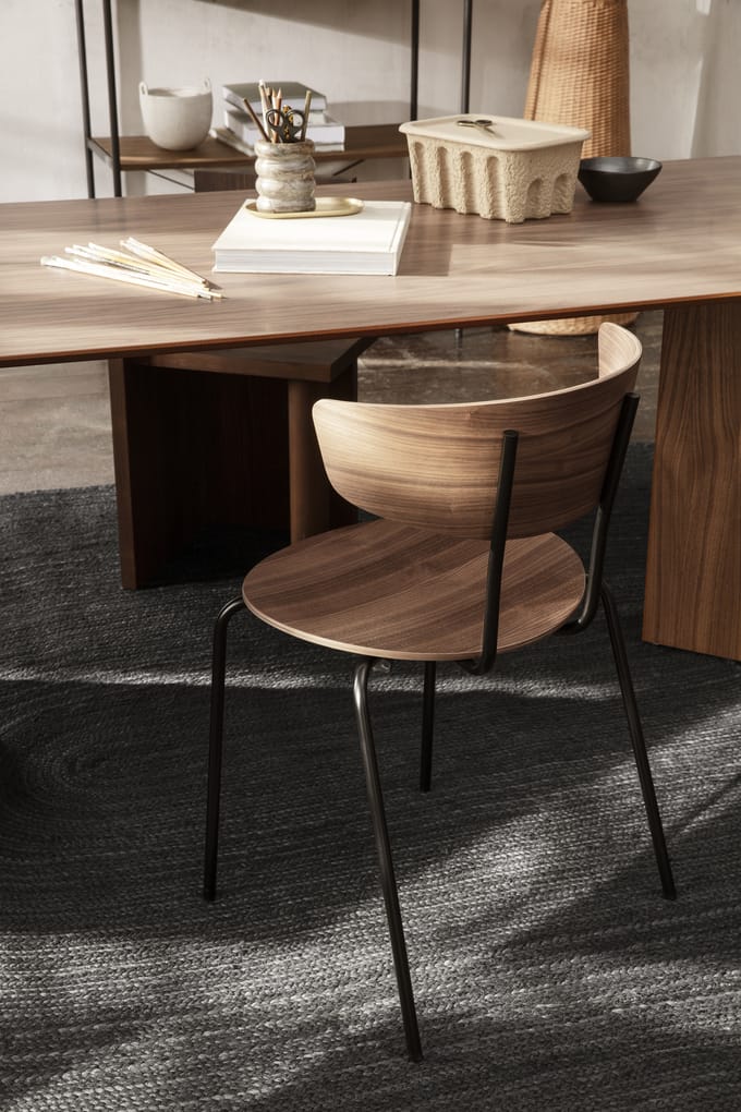 Ferm Living Herman stoel - Walnoot - zwart