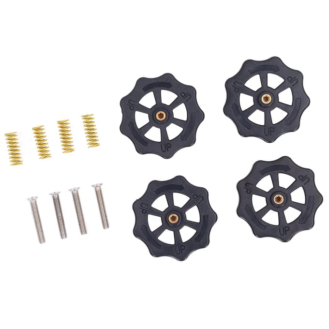 Verwarmd Bed Nivelleringsmoer Handmatige Nivelleringsmoer Verwarmd Bed Veerschroevenset voor 3D-printer black