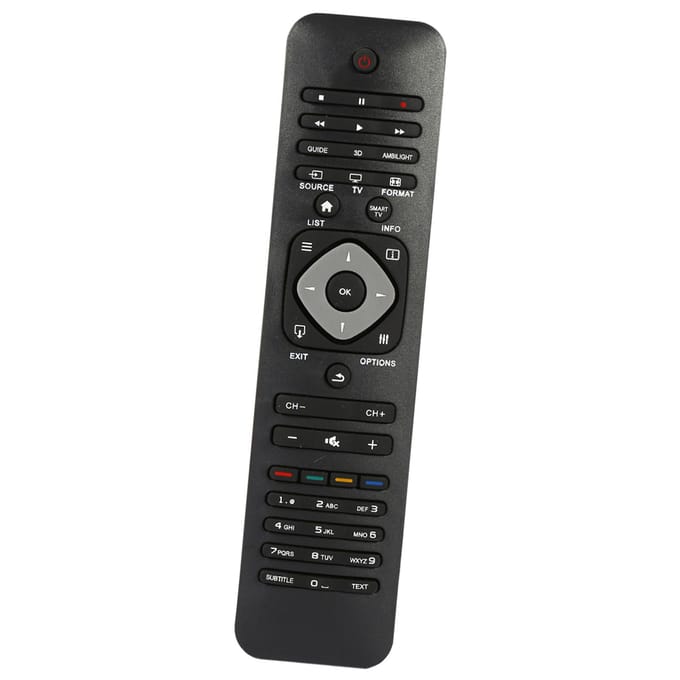 Universele afstandsbediening als vervanging voor de Philips LCD LED TV zwart