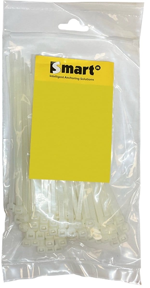 Slimme kabelbinders 200 mm x 3,6 mm - 100 stuks