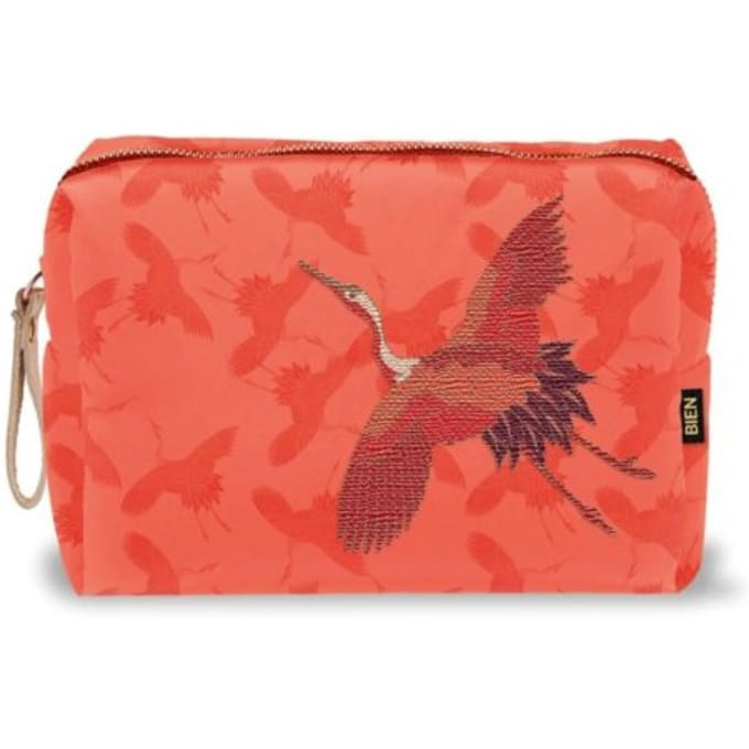 Bien moves etui groot, woman’s haori met wit en rode kraanvogel
