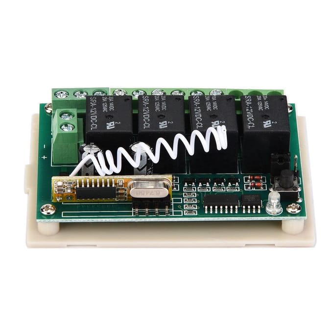 Interrupteur à Relais Récepteur Télécommande Sans Fil 12V 433MHz Émetteur RF white