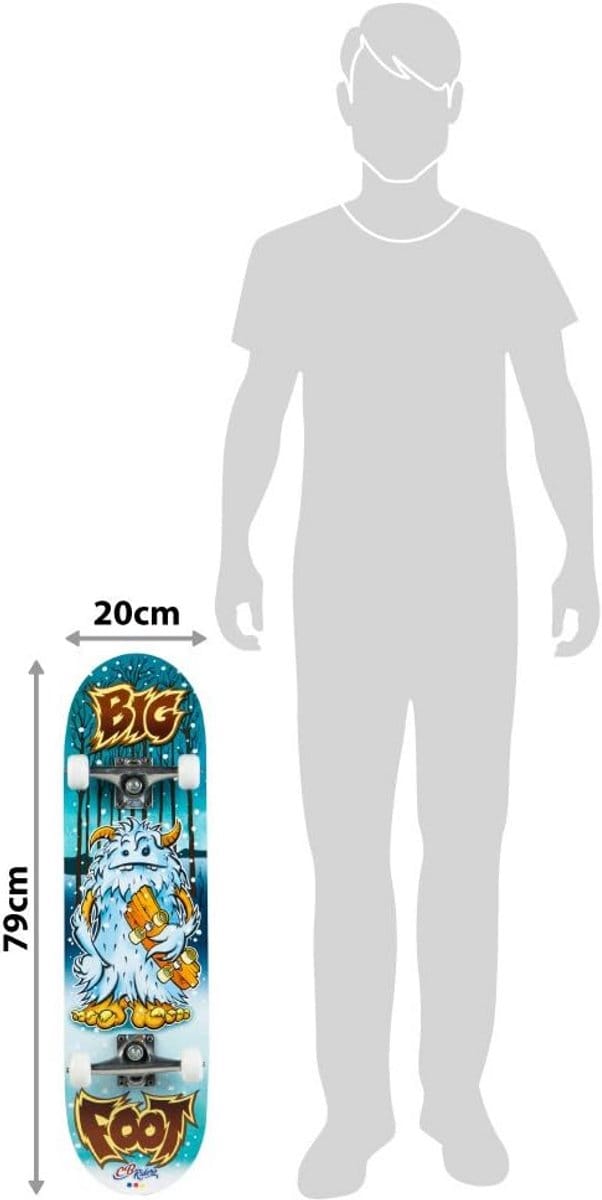Houten Skateboard 79x20 cm met Aluminium As - Beginners & Gevorderden