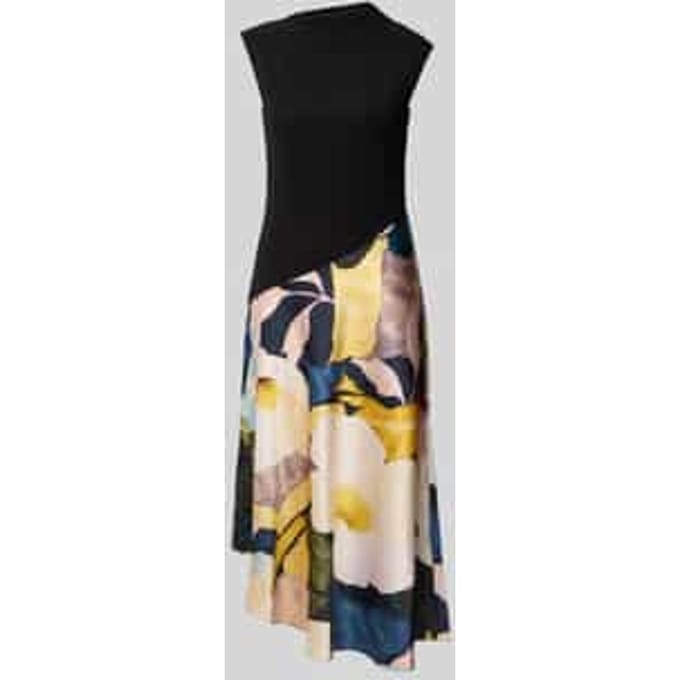 Midi-jurk van pure viscose model 'Aeslyn'
