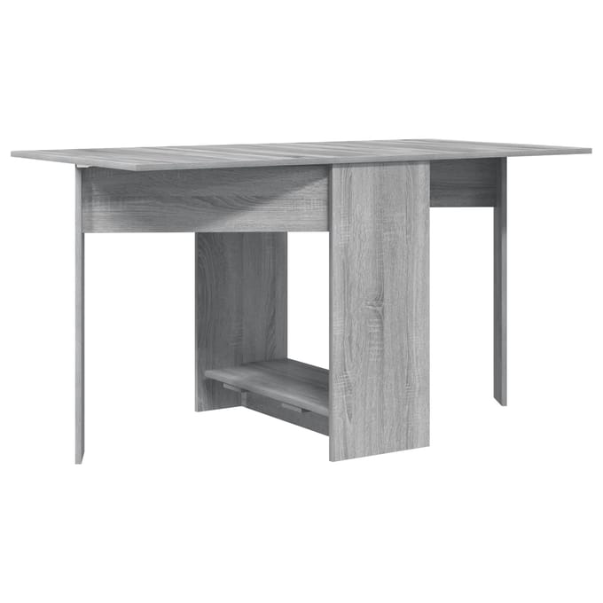 vidaXL - Eettafel - 138 - x - 70 - x - 73,5 - cm - Bewerkt - hout - Grijs - Sonoma
