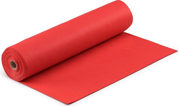 Vaessen Creative Vilt op Rol - Felrood - 1 mm - 45 cm x 5 m
