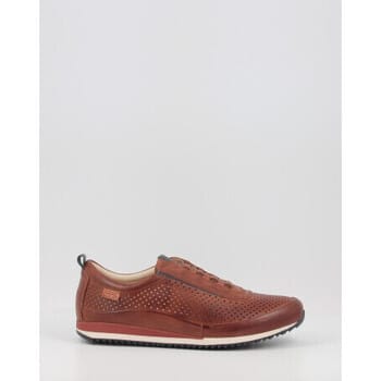 Pikolinos Heren Bruine Leren Elastische Slip-on Sneakers - Liverpool