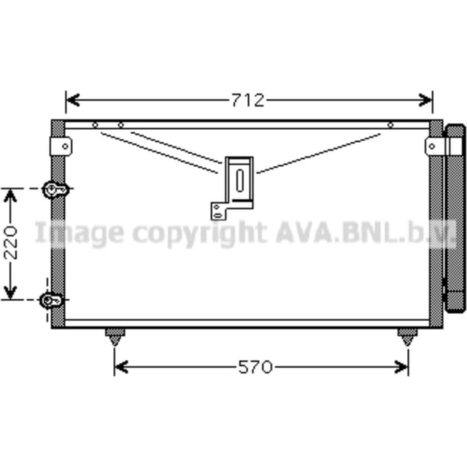Condensator, airconditioning AVA COOLING TO5383D AVA
