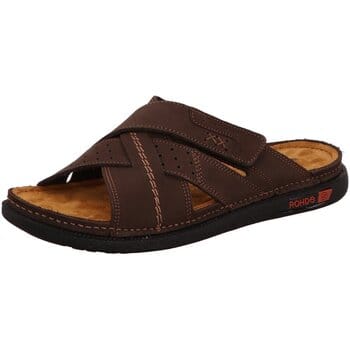 Rohde Bruine Leren Heren Slippers - Bruin - 41